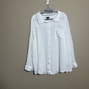 Torrid Casual White Button-Down Shirt